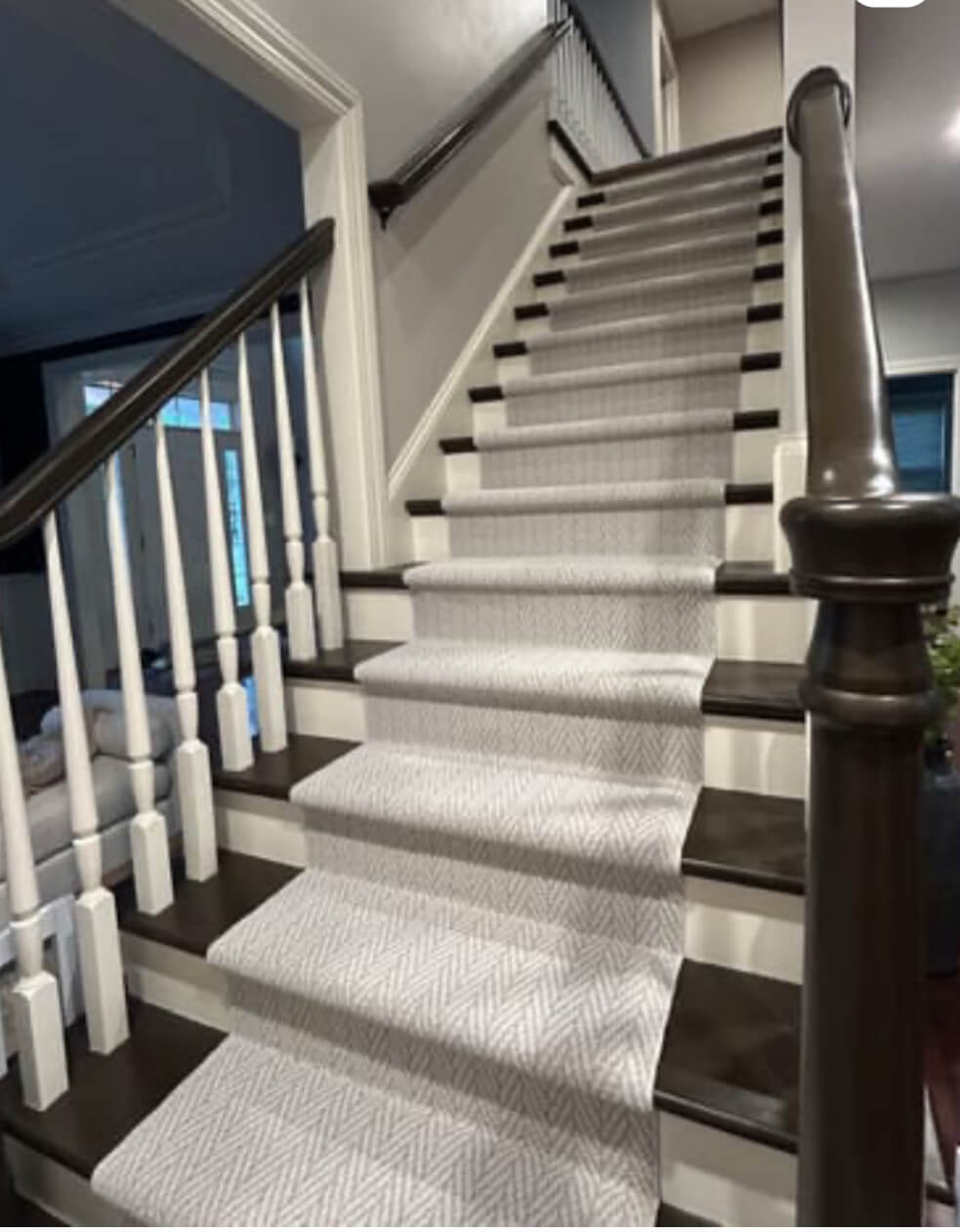 Anderson Tuftex Foggy Herringbone Stair Runner