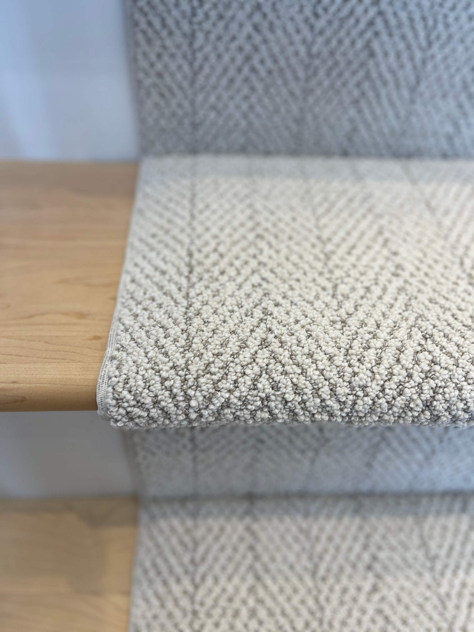 Amalfi Carrara Herringbone Stair Runner