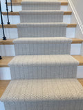 Amalfi Carrara Herringbone stair runner