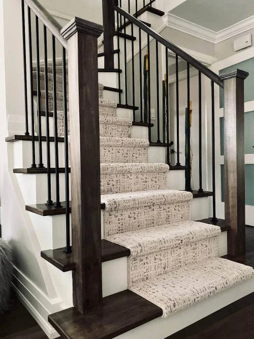 Exquisite Portrait Corinthian Column Modern Farmhouse stair runner