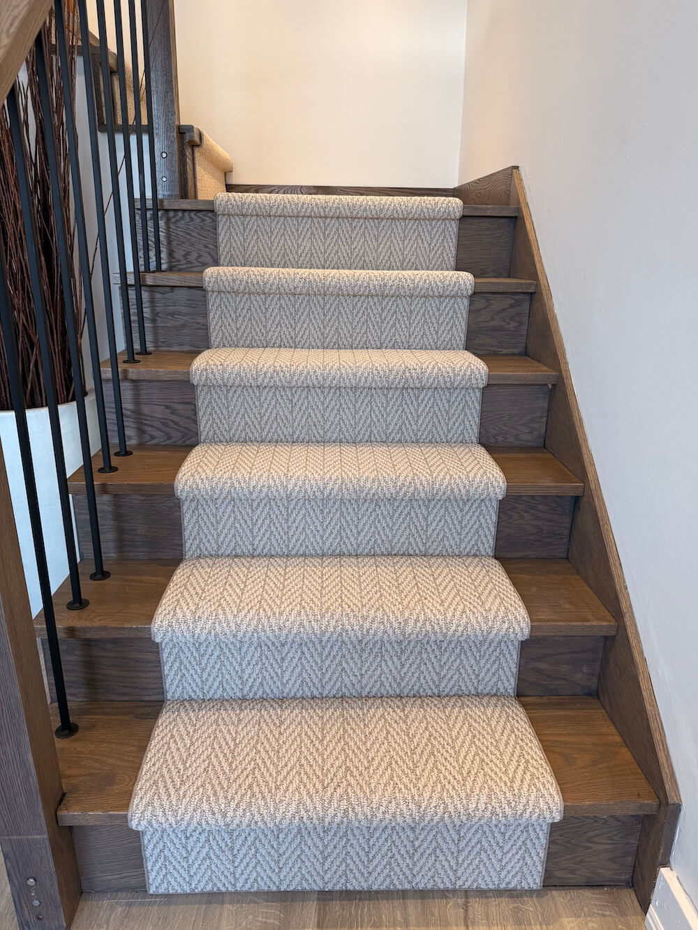 Anderson Tuftex Muslin Herringbone stair runner