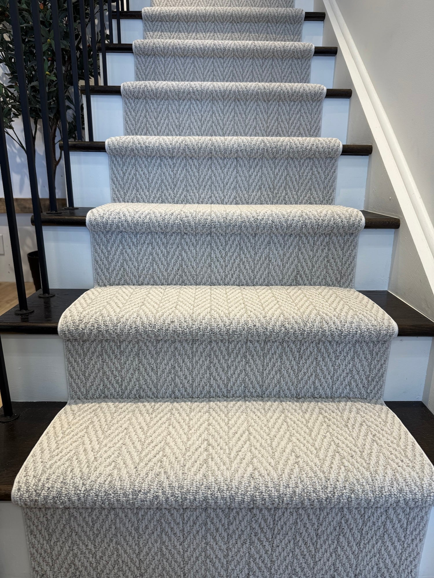 Anderson Tuftex Foggy Herringbone stair runner